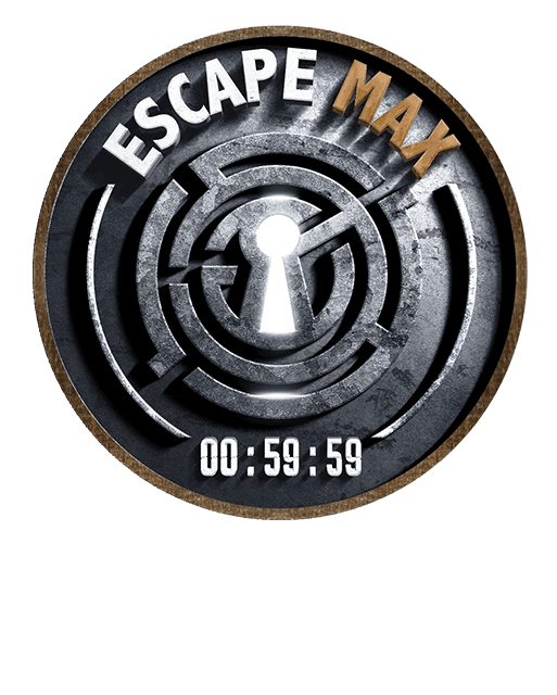 Chronomètre circulaire aux concentriques métalliques avec serrure centrale, logo Escape Max