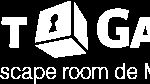 Rectangle blanc sans motif visible, visuel des enseignes Cinsens Escape Game à Millau